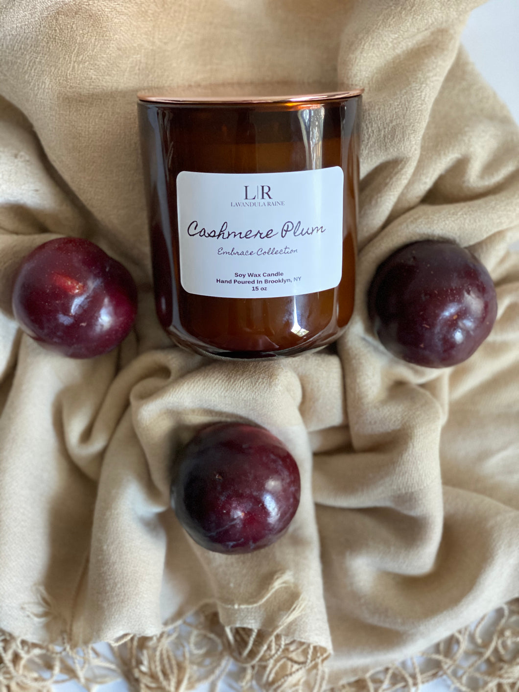 Cashmere Plum Soy Wax Candle